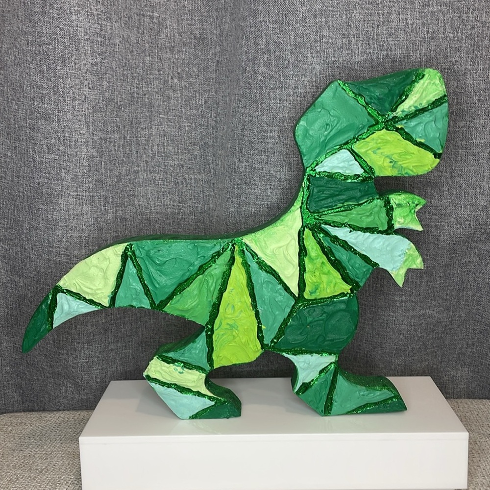 Dinosaur Wooden Textured Decor